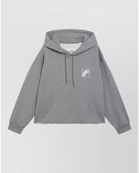 MM6 by Maison Margiela - Graphic Print Cotton Hooded Sweatshirt - Lyst