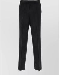 Versace - Wool Straight-Leg Tailored Trousers - Lyst