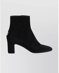Dolce & Gabbana - Suede Ankle Boots Block Heel - Lyst