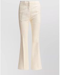 Etro - Flared Trousers With Front Crease And Back Pockets - Lyst