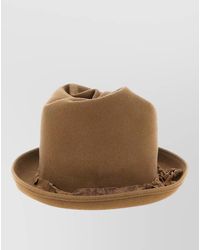 Yohji Yamamoto - Structured Crown Hat Featuring Wide Brim - Lyst