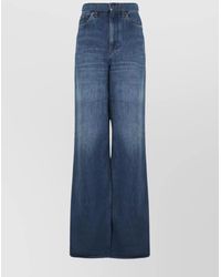 Chloé - Denim High-Rise Wide-Leg Jeans - Lyst