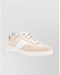Woolrich - Champagne Leather Low-Top Sneakers With Detail - Lyst
