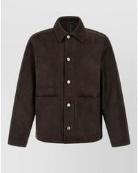 Giorgio Brato - Fiore Suede Collared Jacket Front Pockets - Lyst