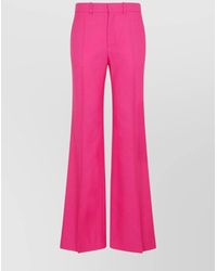 Chloé - Wool Silk Cashmere Flared Trousers - Lyst