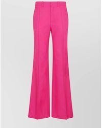 Chloé - Flared Leg Wool Blend Trousers - Lyst