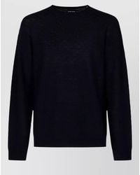 Giorgio Armani - Crew Neck Diamond Pattern Long Sleeve Sweater - Lyst