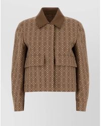 Max Mara - Embroidered Cotton Fitted Jacket - Lyst