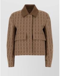 Max Mara - Embroidered Cotton Fitted Jacket - Lyst