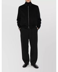 Giorgio Armani - Wool Pleated Straight-Leg Tailored Trousers - Lyst