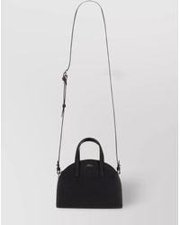 A.P.C. - Demi-Lune Mini Leather Cross-Body Bag - Lyst