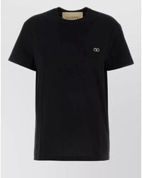 Valentino - Jersey T Shirt Crew Neck Short Sleeves - Lyst