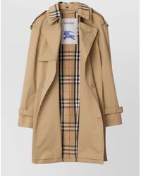 Burberry - Cotton Double-Breasted Belted Trench Coat - Lyst