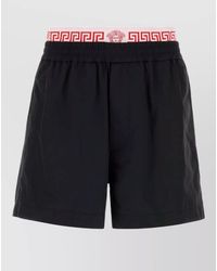 Versace - Nylon Bermuda Shorts Elastic Contrast Waistband - Lyst