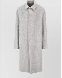 Rick Owens - Long Sleeve Coat Notched Collar Pockets - Lyst