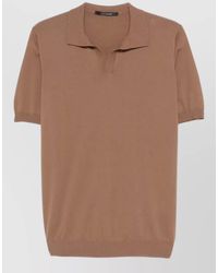 Tagliatore - Keith Polo Shirt Ribbed Collar Cuffs Hem - Lyst