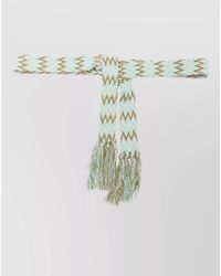 Pierre Louis Mascia - Silk Belt Scarf Chevron Pattern Fringe - Lyst