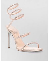 Rene Caovilla - Cleo Sandals Crystal Straps Spiral Heel - Lyst