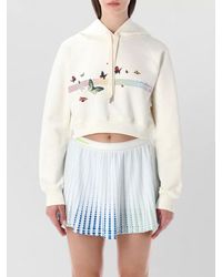 CASABLANCA - Butterfly Crop Hoodie - Lyst