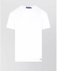 Ralph Lauren - Embroidered Logo Crew Neck T-Shirt With Side Slits - Lyst