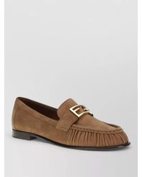 Fendi - Calf Leather Slip-On Loafers - Lyst