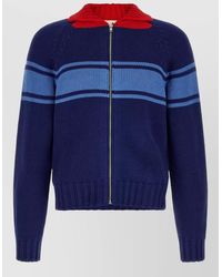 Marni - Knit Cardigan Ribbed Trims Striped Design - Lyst