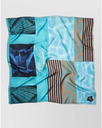 Versace - Silk Twill Square Scarf Bio Print - Lyst