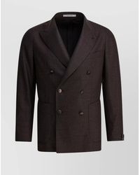 Tagliatore - Tailored Jacket With Button Design And Notched Lapel - Lyst