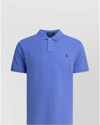 Polo Ralph Lauren - Ribbed Collar Polo Shirt With Short Sleeves - Lyst