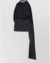 Rohe - Draped One Shoulder Wool Blend Blouse - Lyst
