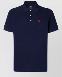 Fendi - Cotton Piqué Short-Sleeve Polo Shirt - Lyst