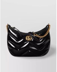 Gucci - Gg Marmont Small Patent Leather Shoulder Bag - Lyst