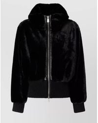 Pinko - High Collar Long Sleeve Ribbed Cuff Jacket - Lyst