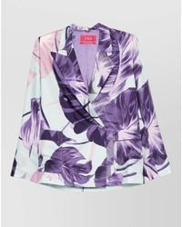 F.R.S For Restless Sleepers - Silk Double Breasted Jacket Floral Print - Lyst