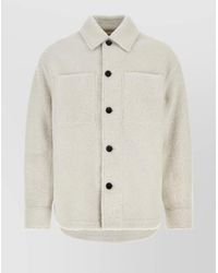 Bottega Veneta - Shearling Oversized Shirt Jacket - Lyst
