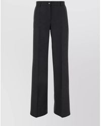 Dolce & Gabbana - Virgin Wool Wide-Leg Trousers - Lyst