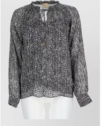 Michael Kors - Metallic-Print Blouse - Lyst