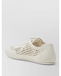 Prada - Sneakers Perforated Design Round Toe Rubber Sole - Lyst