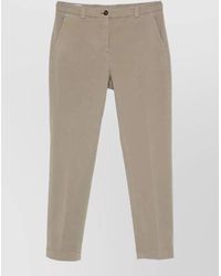 Incotex - Leyre Straight Leg Cotton Trousers Belt Loops - Lyst