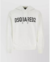 DSquared² - Cotton Logo Print Hooded Sweatshirt - Lyst