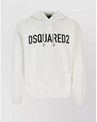 DSquared² - Cotton Logo Print Hooded Sweatshirt - Lyst