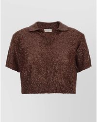 Brunello Cucinelli - Polo Knit Shirt Collar Ribbed Hem - Lyst