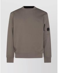 C.P. Company - Pocket Crew Neck Long Sleeve Ribbed Sweatshirt - Lyst