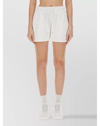 Stella McCartney - Logo Embroidered Regular Fit Shorts With Side Pockets And Slits - Lyst