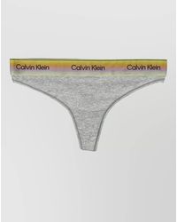 Calvin Klein - Thong Band Logo Elastic Waistband - Lyst