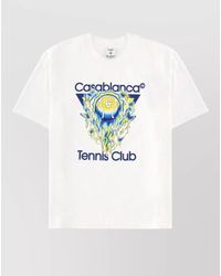 CASABLANCA - Graphic Print Crew Neck Short Sleeve Top - Lyst