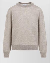 Brunello Cucinelli - Soft Net Crew Neck Knit Sweater - Lyst