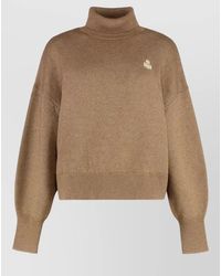Isabel Marant - Nasha Wool Blend Turtleneck Knit Sweater - Lyst