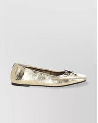 Golden Goose - Leather Zip Ballerina Shoes - Lyst