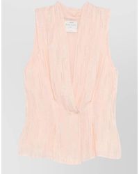 forte_forte - Peplum Waist Top Subtle Shimmer Draped - Lyst